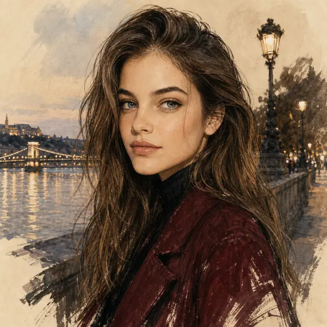 Illustration of Barbara Palvin