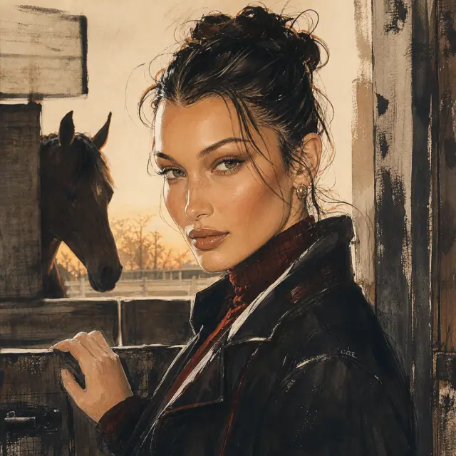 Illustration of Bella Hadid