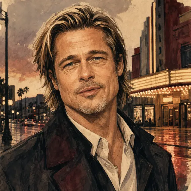 Illustration of Brad Pitt