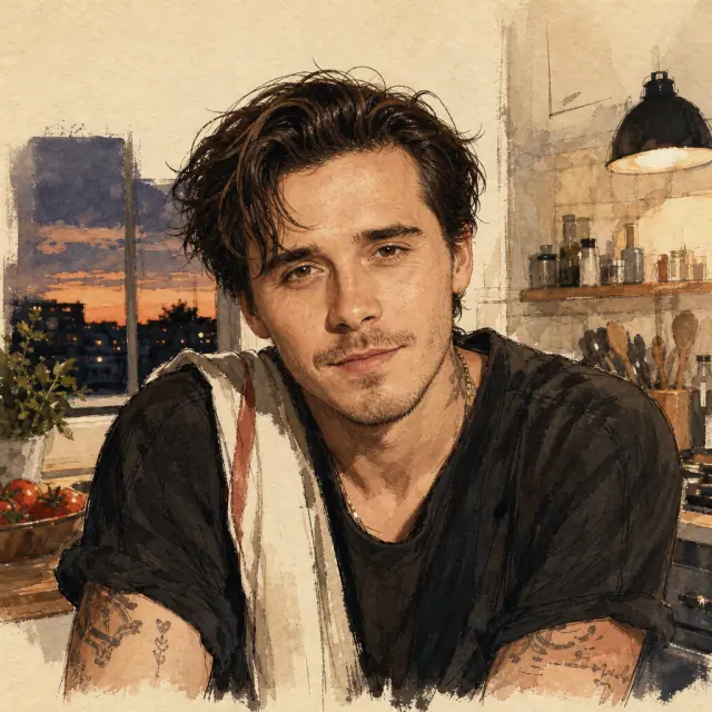 Illustration of Brooklyn Beckham