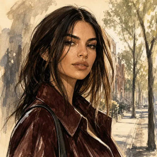 Illustration of Emily Ratajkowski