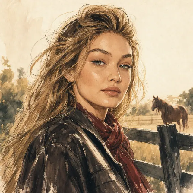 Illustration of Gigi Hadid