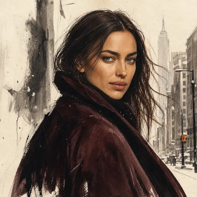 Illustration of Irina Shayk