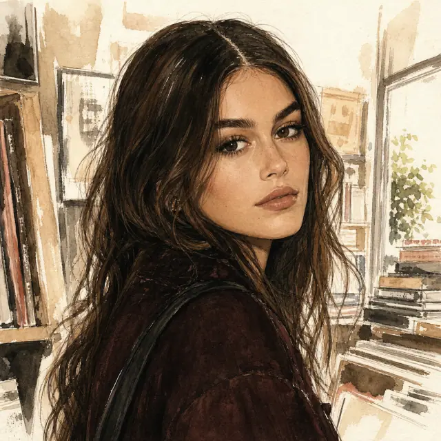 Illustration of Kaia Gerber