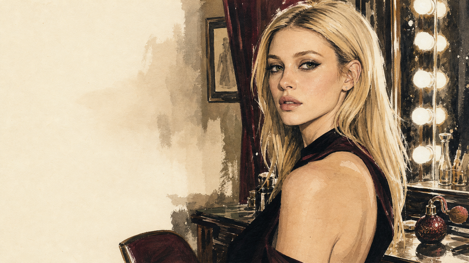 Illustration of Nicola Peltz Beckham