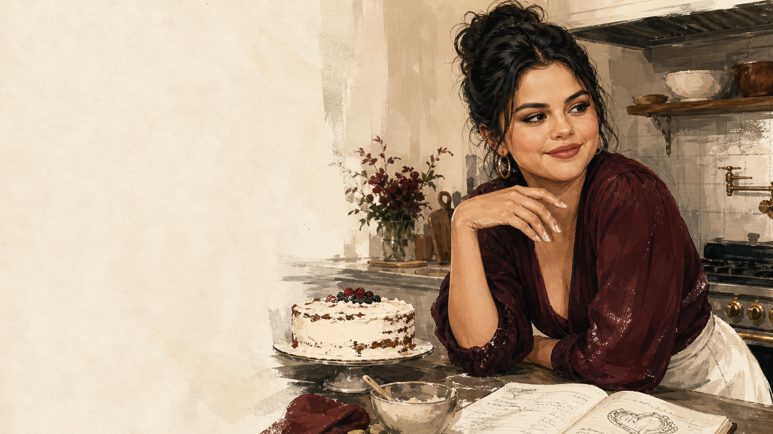Illustration of Selena Gomez