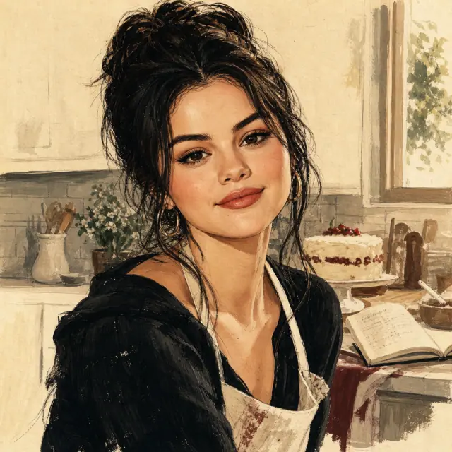 Illustration of Selena Gomez