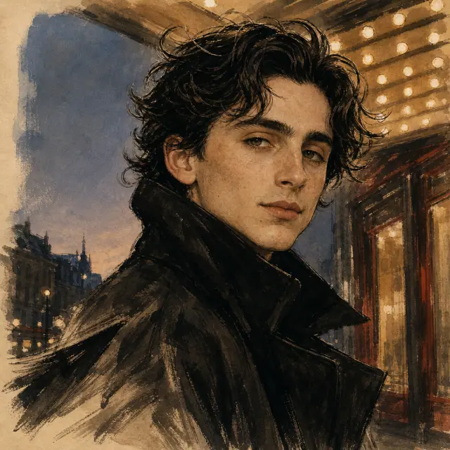 Illustration of Timothée Chalamet