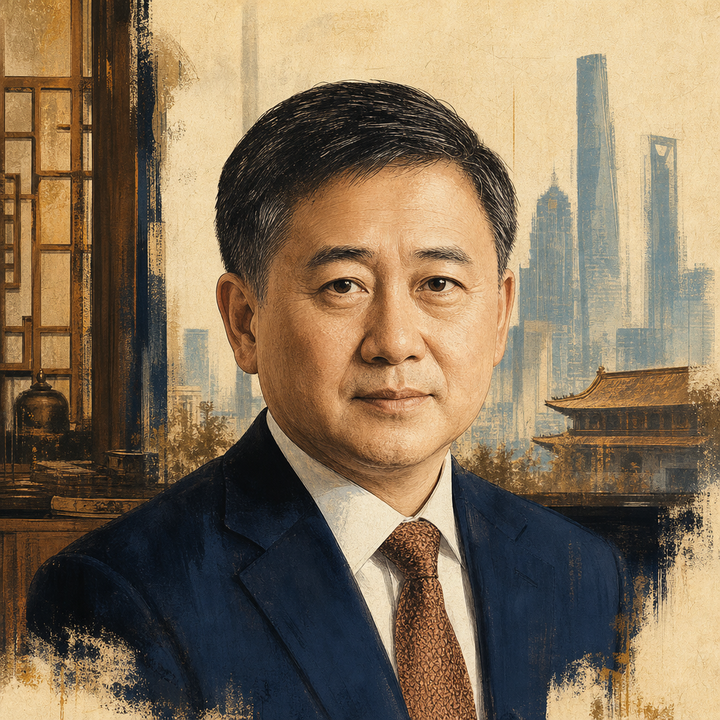 Editorial illustration of Pan Gongsheng